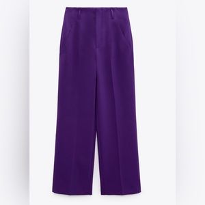 Zara- High Waisted Straight Cut Pants